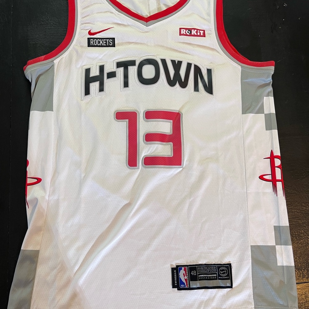 Nike NBA James Harden Jersey - White red and Black